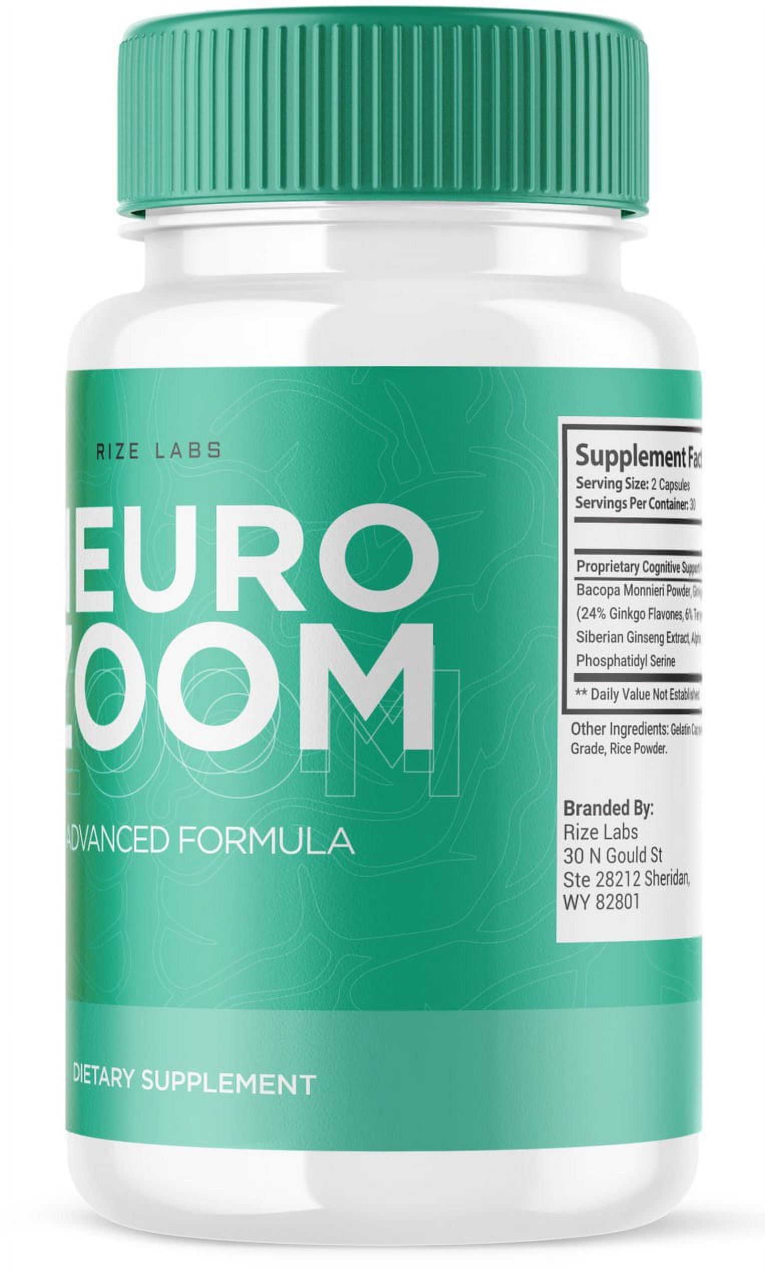 (2 Pack) Neuro Zoom - Brain Boost Supplement, Organic Memory Supporting Formula, Neuro Zoom to Reduce the Negative Effects of Brain Fog, NeuroZoom Reviews (120 Capsules)