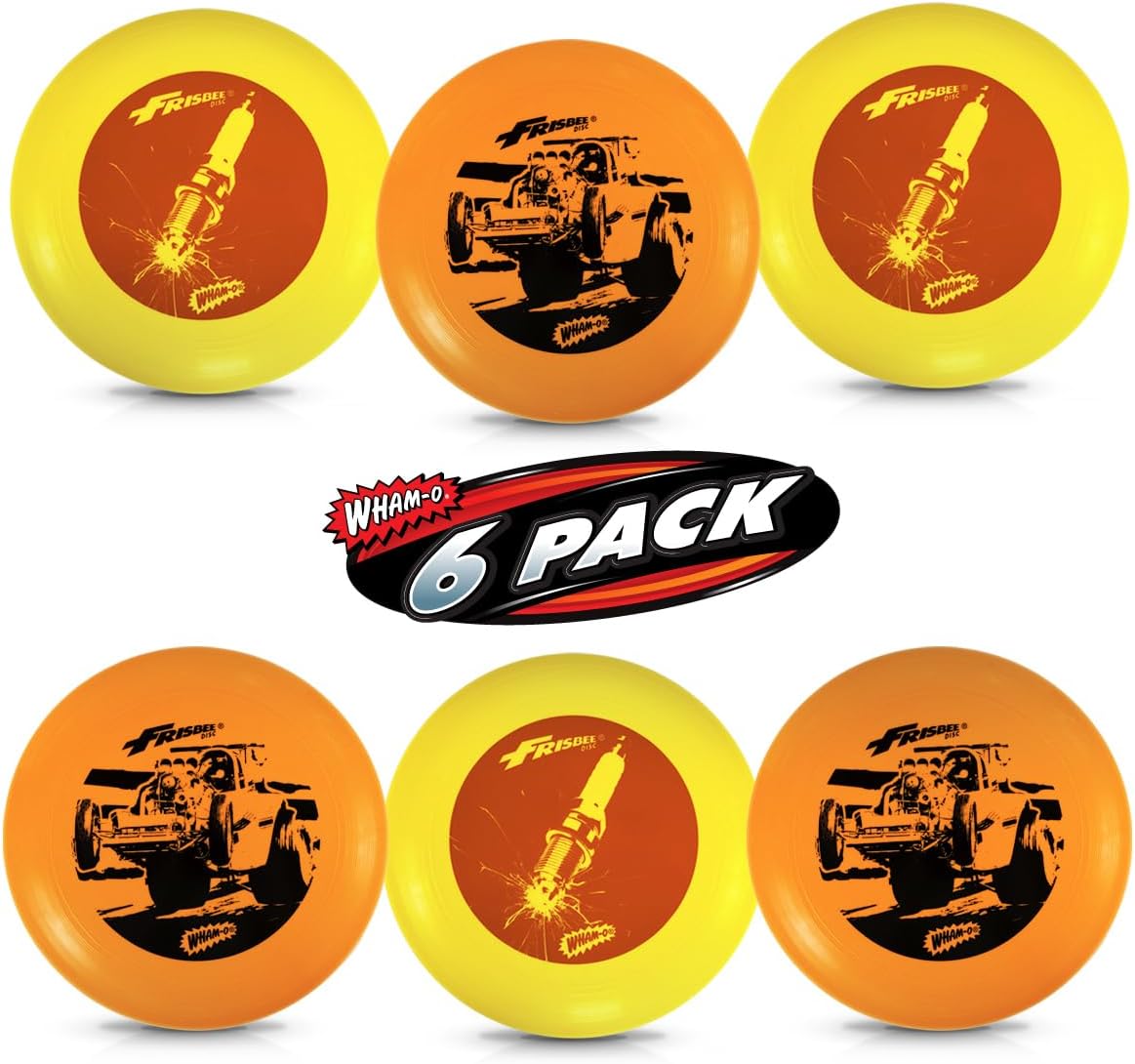 Wham-O Frisbee Super Flyer Flying Disc - 11” - 180 Grams Sport Disc - Heavy Duty - Disc Golf - 6 PACK