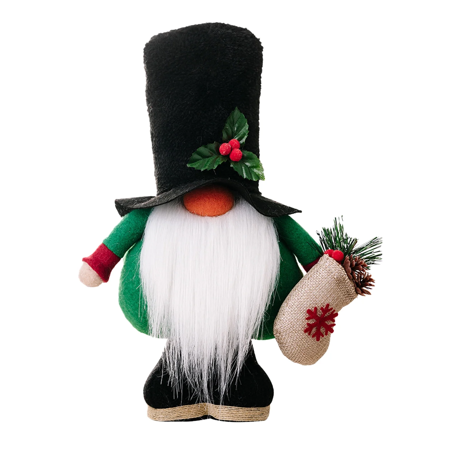 Duixinghas Christmas Faceless Doll Standing Long Beard Red Big Nose Unique Festive Home Decoration Gnome Elderly Doll