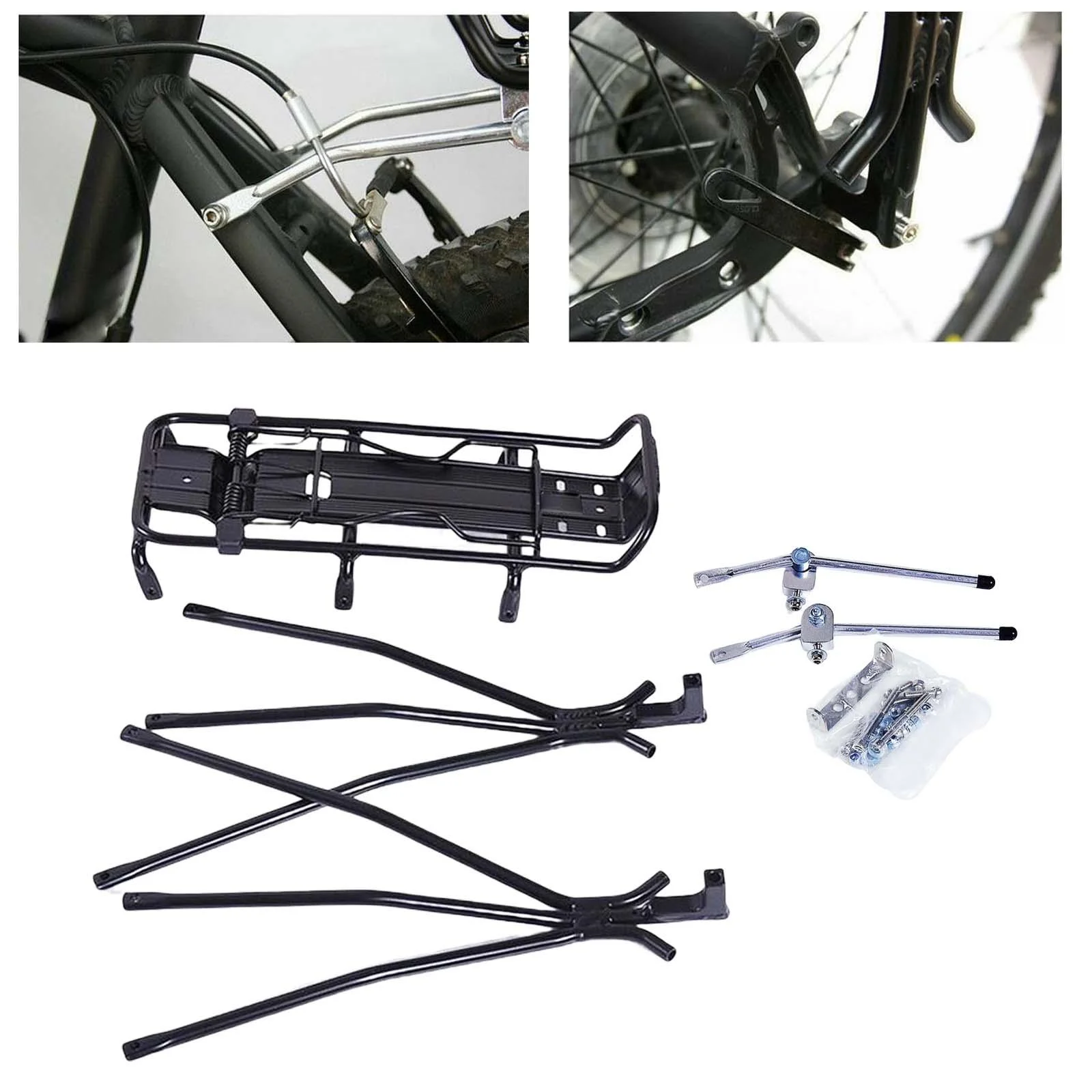 Aluminum Bike Rear Carrier Rack bike Cargo Pannier Rack Disc Brake /