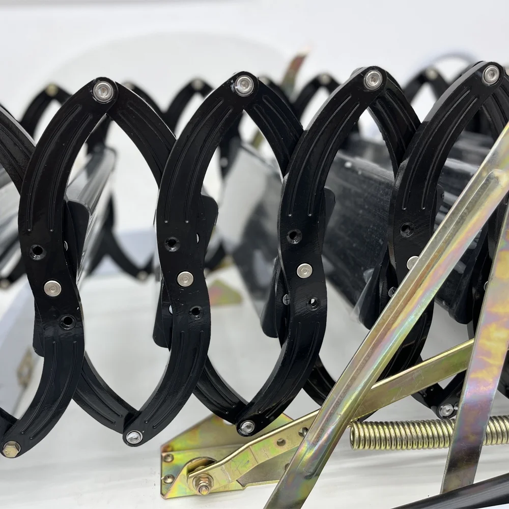 INTSUPERMAI Hidden Telescopic Ladder Stairs Ceiling Mounted Black 13 Steps