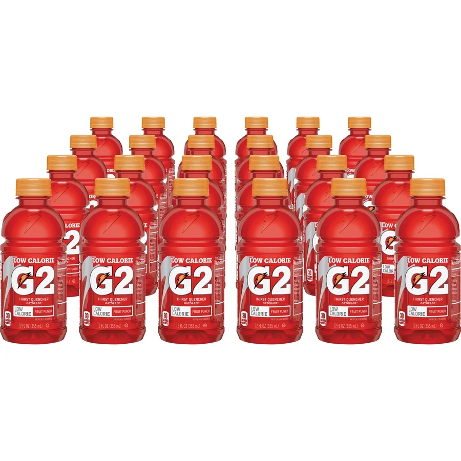 Gatorade Quaker Foods G2 Fruit Punch Sports Drink - 12 Fl Oz (355 Ml) - Bottle - 24 / Carton