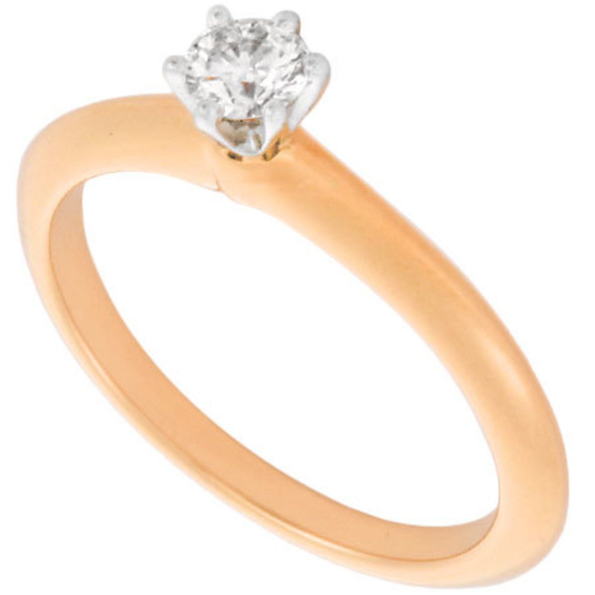 Pre-Owned Tiffany & Co Diamond Solitaire Ring K18PG / Pt950 # 8.5 (Good)