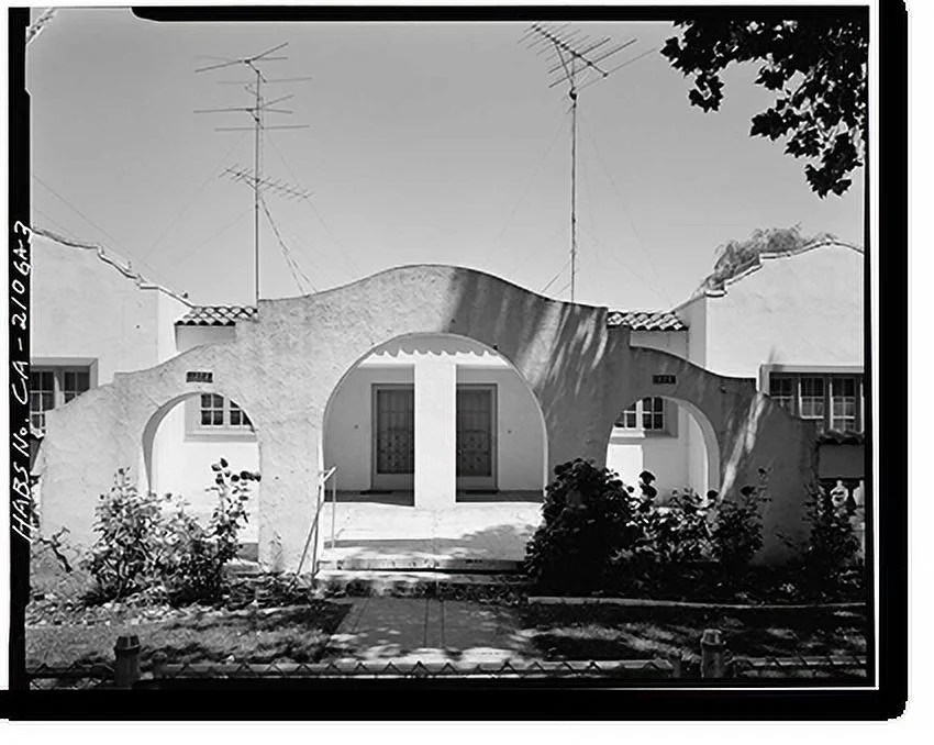 Historic Framed Print, O'Brien Court, 1076-1092 O'Brien Court, San Jose, Santa Clara County, CA - 3, 17-7/8