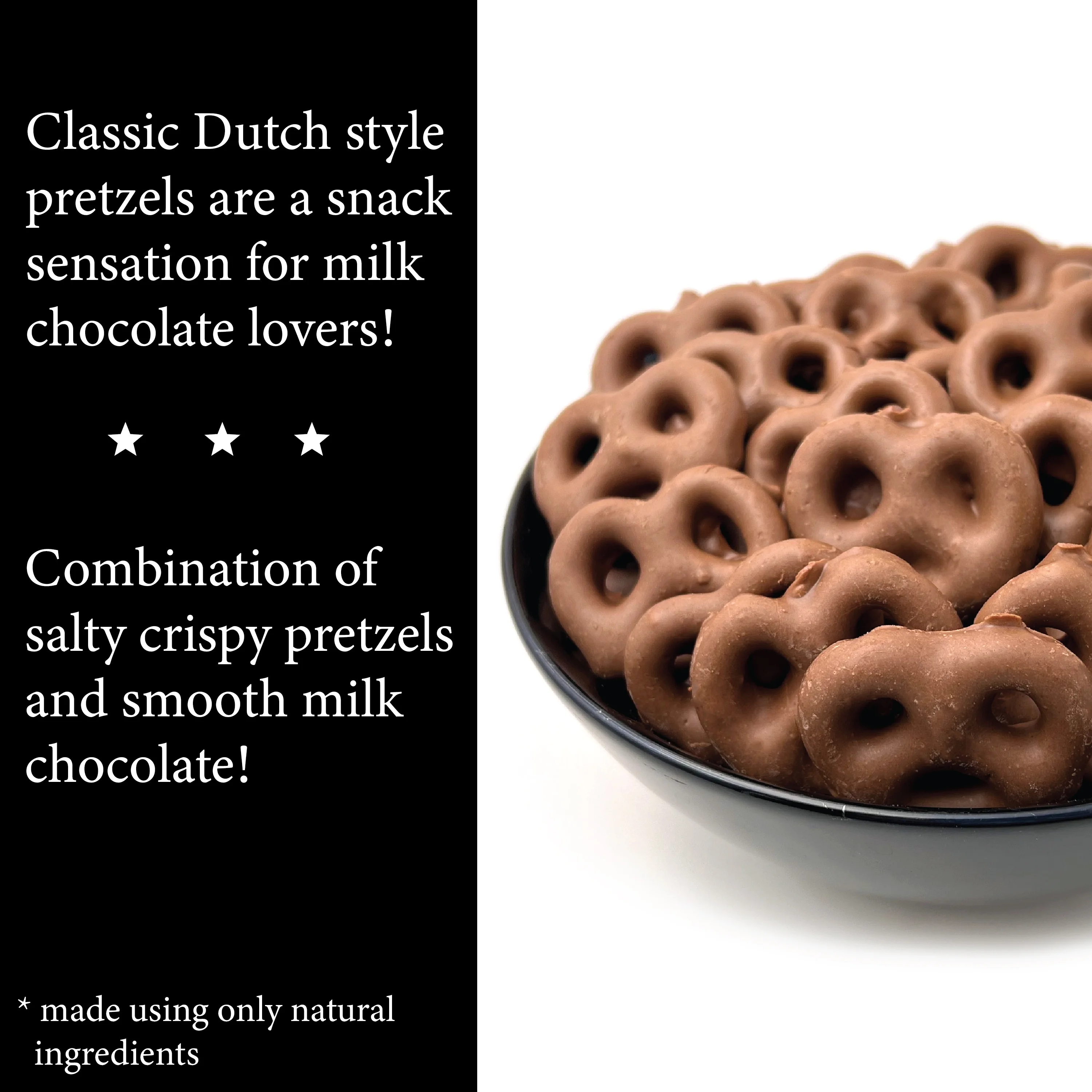 Liberty Bell Milk Chocolate Covered Pretzels, Mini Pretzels Dipped in Milk Chocolate, 12 Ounce Bag (3 Pack)