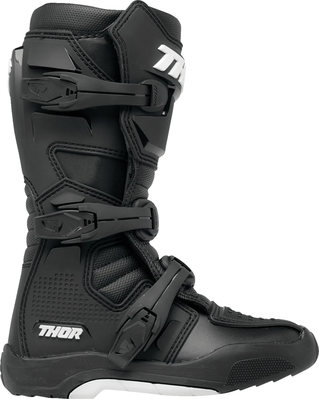 Thor Youth Blitz XR Motocross Offroad Riding Boots - Black/White - Y1