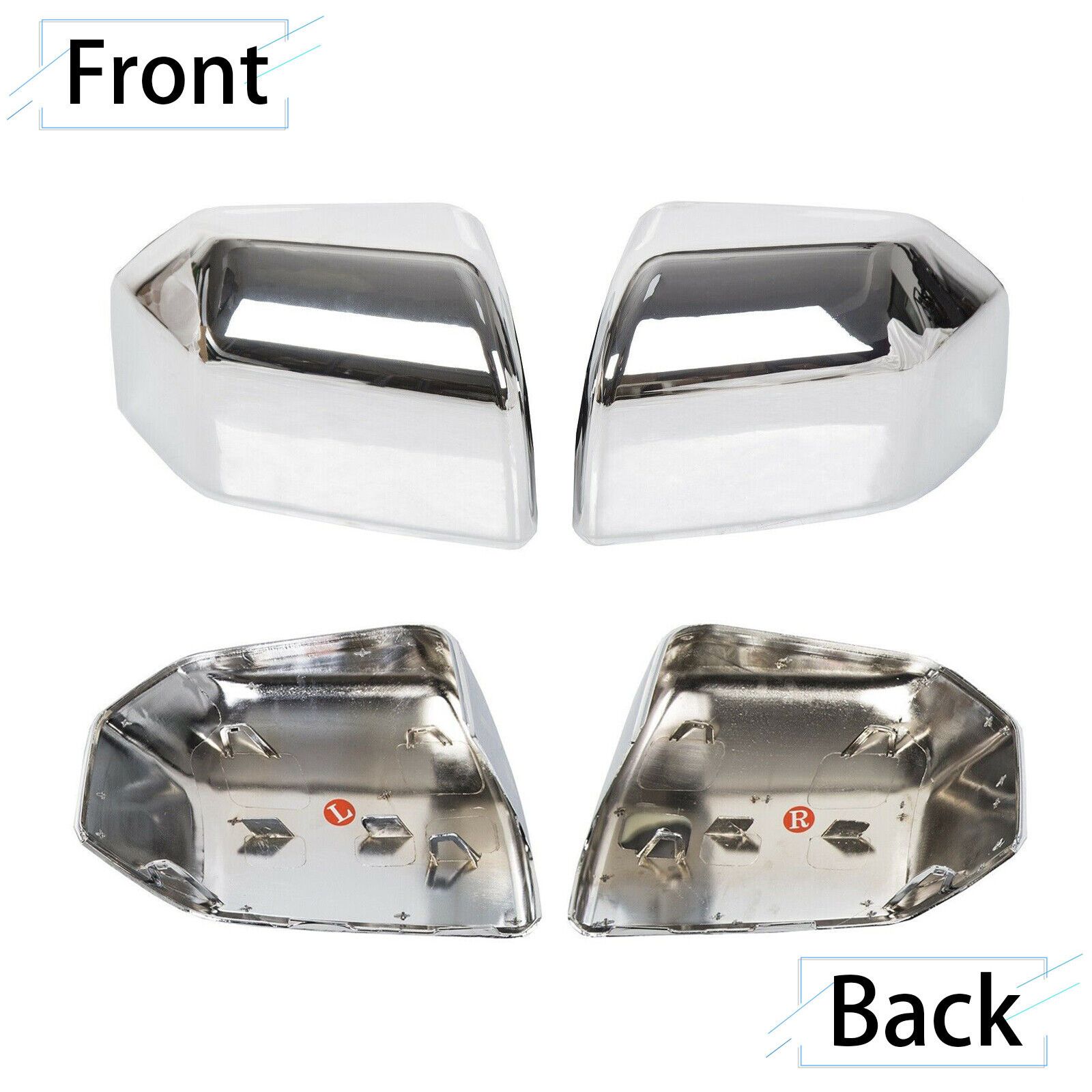 Teledu For 2015-2020 F-150 2015-2020 Ford F150 F-150 Chrome Pair Top Mirror Covers Caps