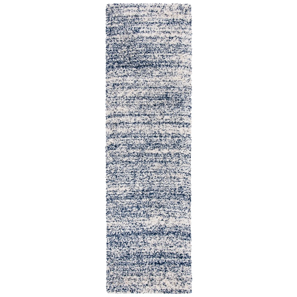 SAFAVIEH Hudson Shag Jaden Striped Area Rug, Ivory/Navy, 5'3