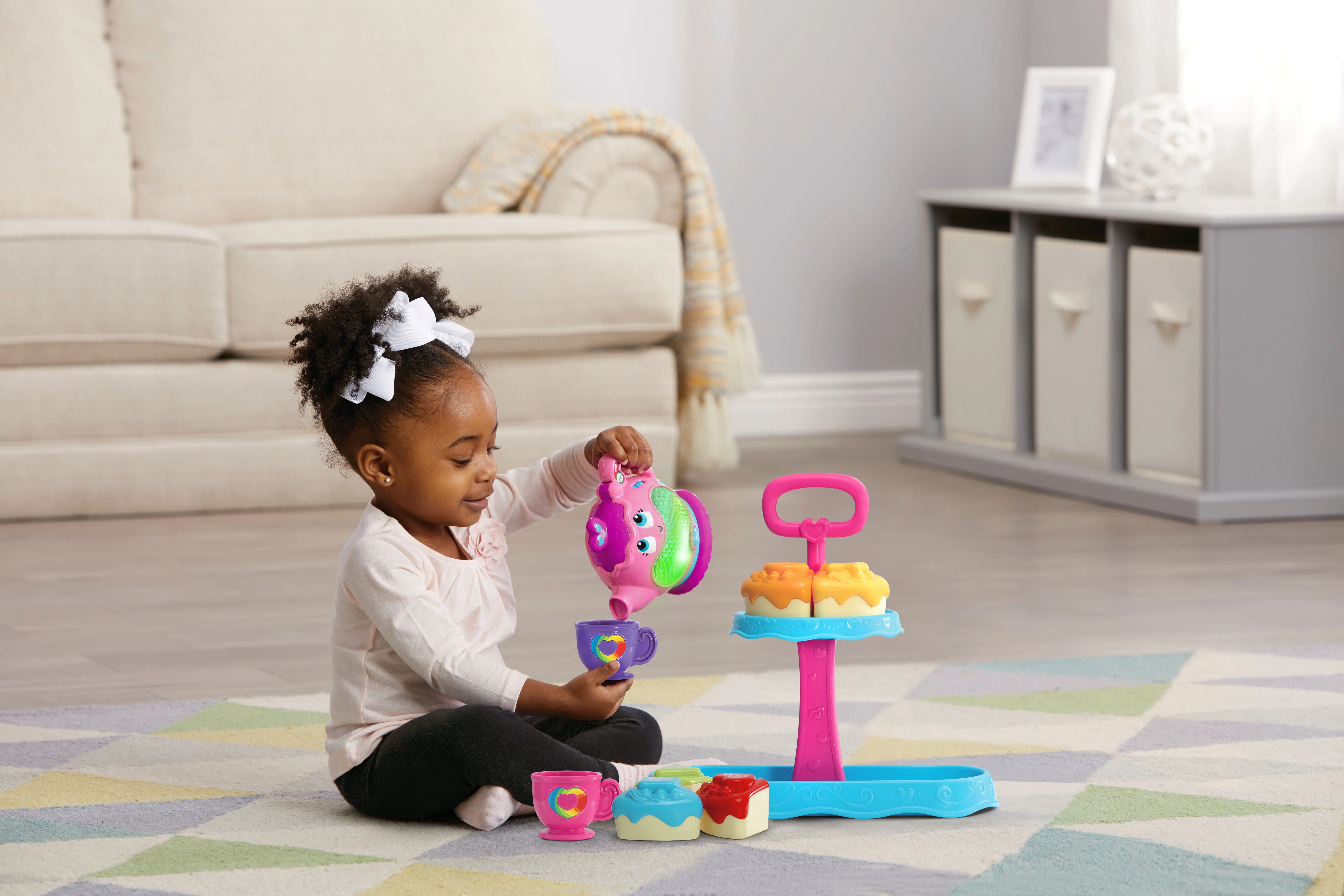 LeapFrog Musical Rainbow Tea Party Playset, Pretend Play Toy for Toddlers