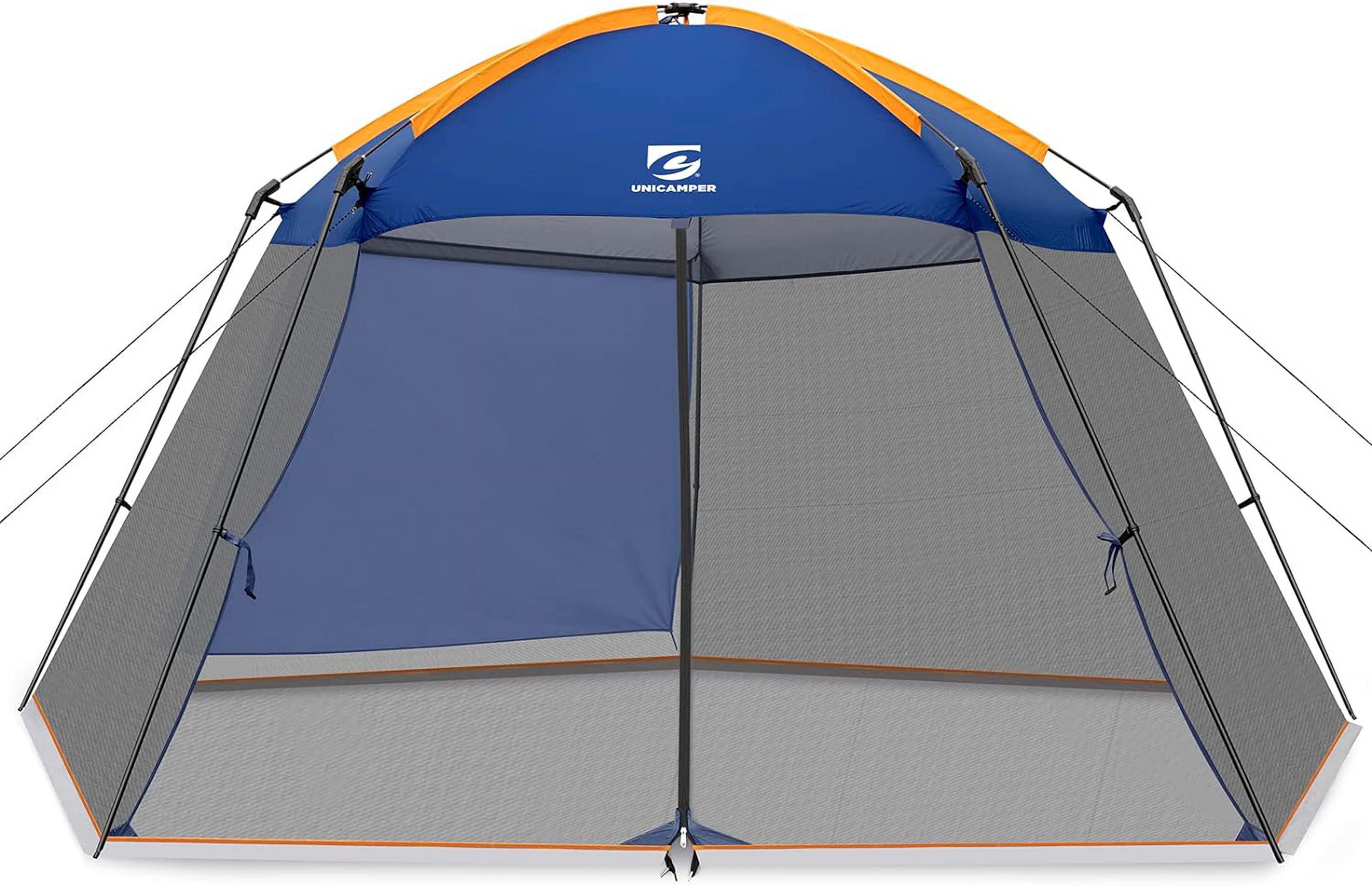 Screen House 13.5x13 Ft Gazebo Mosquito Tent UPF 50+ Canopy Shelter Shade Easy Setup & Waterproof with Sidewall for Patios Outdoor Camping Activities(Navy Blue)