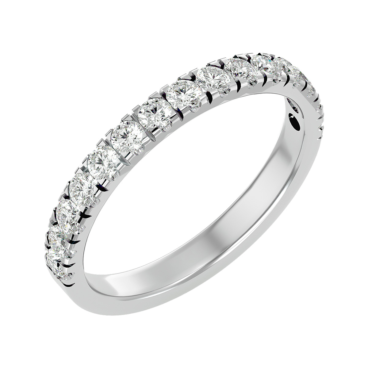 SuperJeweler 1/2 Carat Diamond Wedding Band In 14 Karat White Gold For Women