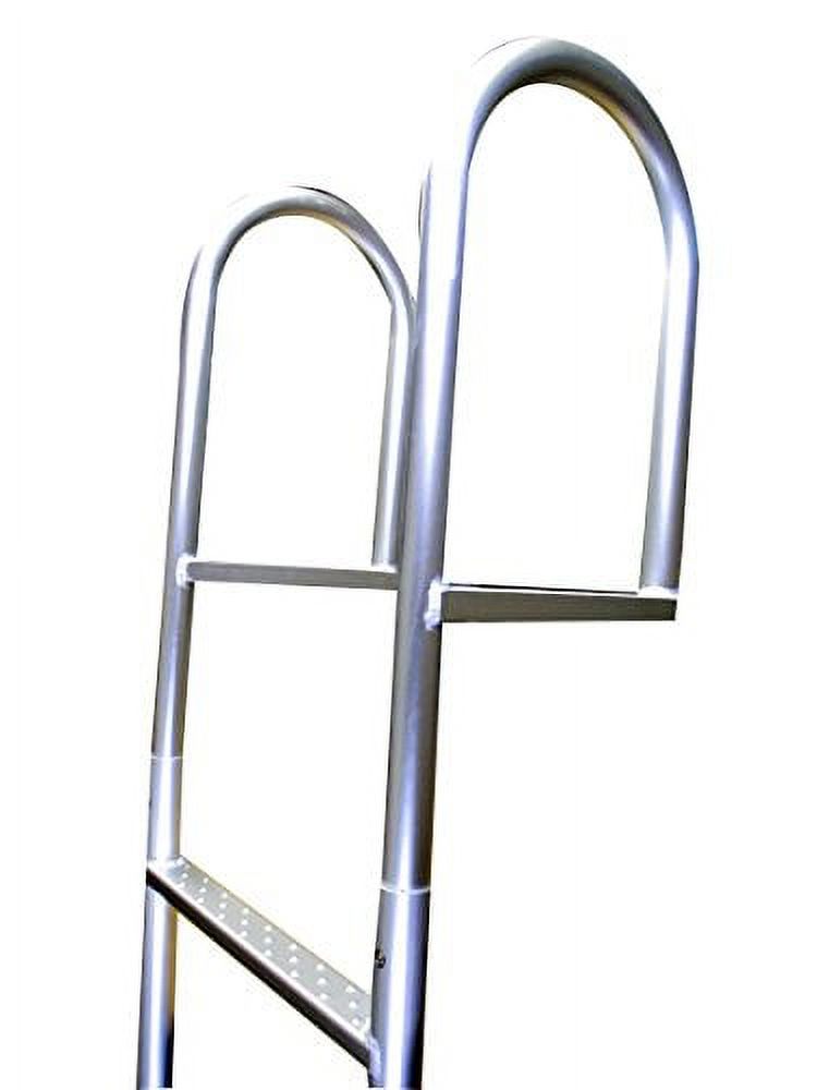 Pactrade Marine Stationary Fixed Dock Ladder Straight 4 Steps 21'' Wide for Seawalls Aluminum Capacity 750lbs