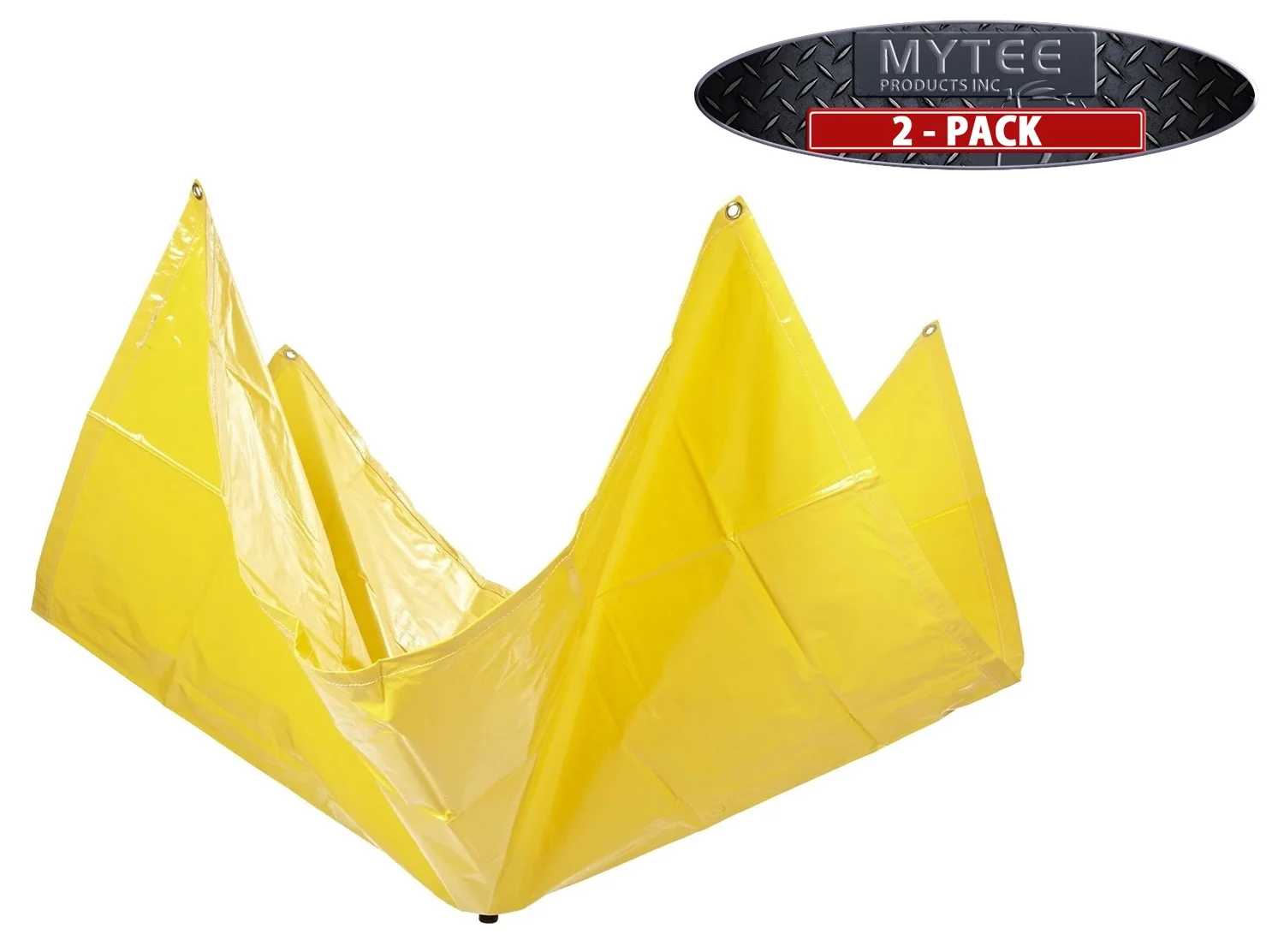 (2 Pack) 5' x 5' Drain Tarp - Roof Ceiling Leak Drip Diverter Tarp Heavy Duty - Yellow
