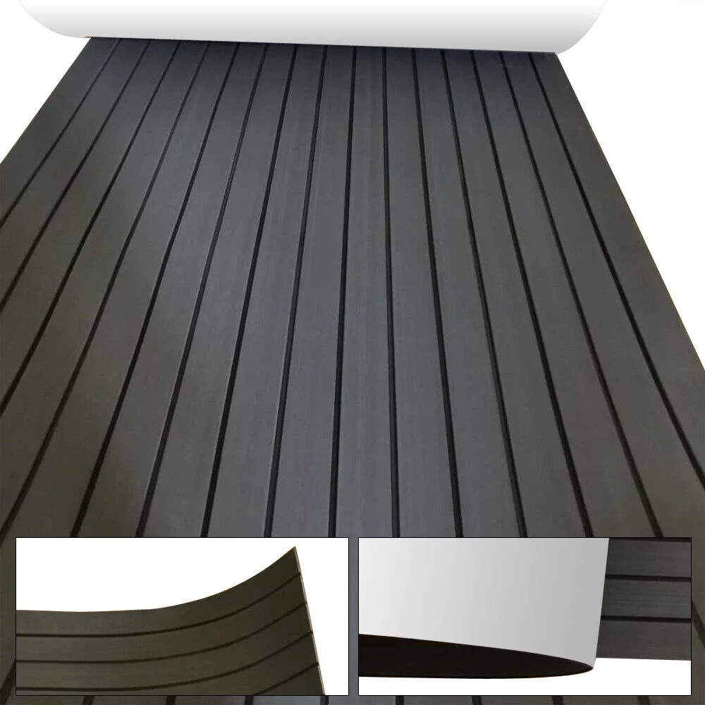 US EVA Foam Faux Teak Boat Decking Sheet Sea Deck Marine Yacht Boat Flooring Mat Teak Decking 35.4