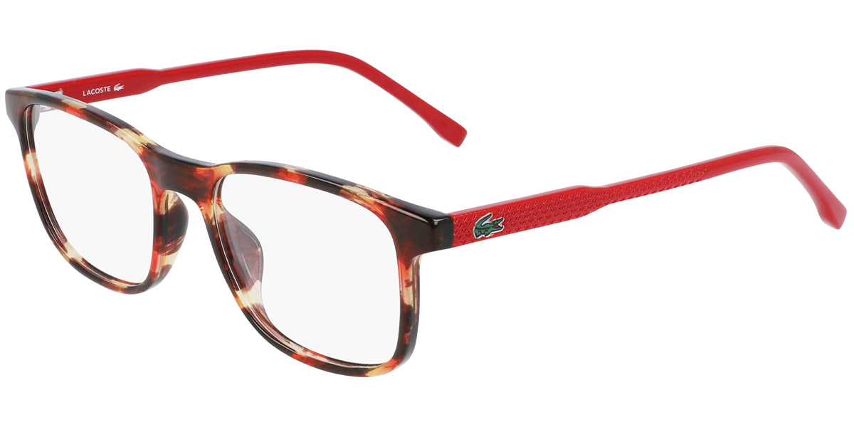 Lacoste L3633 Full Rim Rectangle Havana/Red Eyeglasses