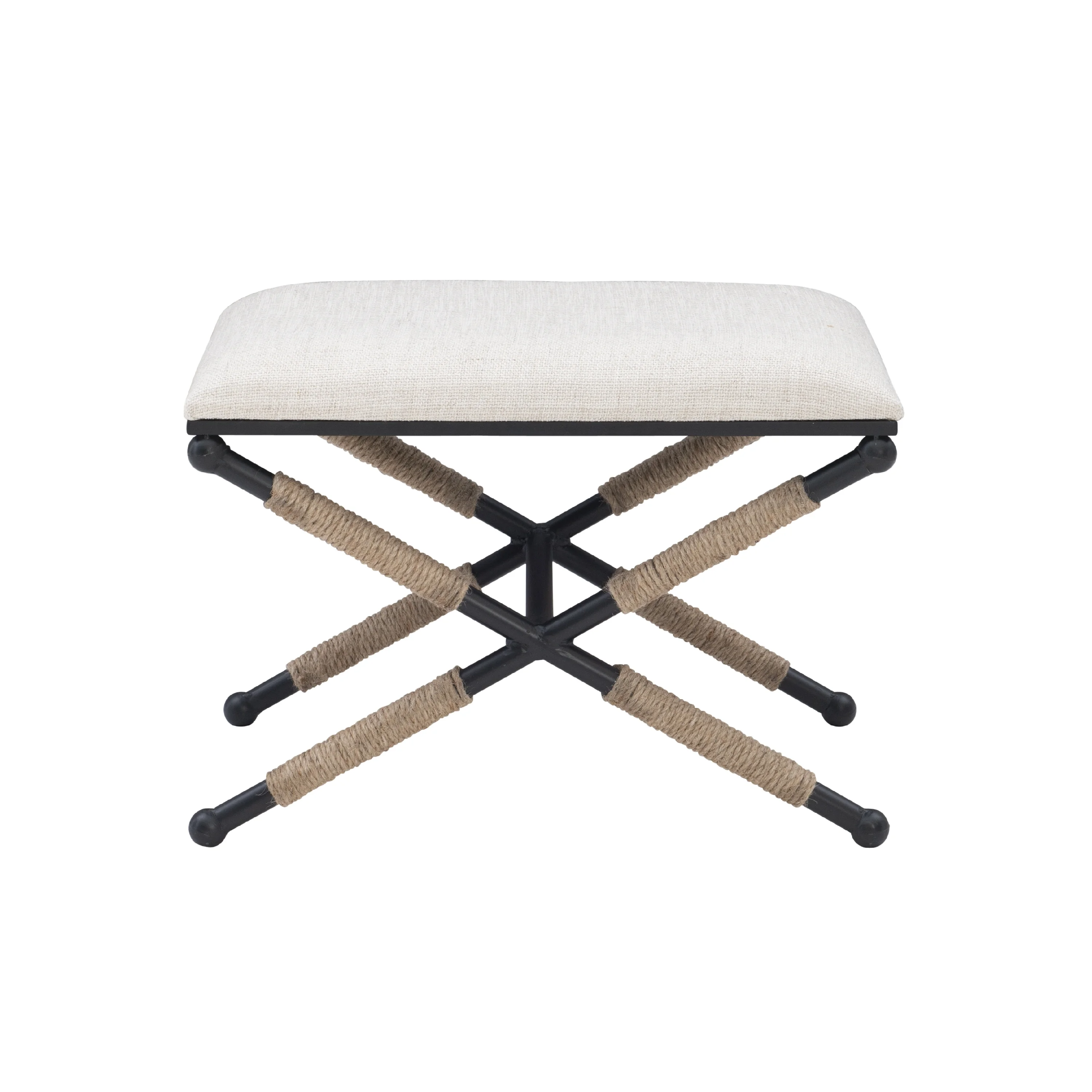 Linon Ashburn Campaign Accent Stool
