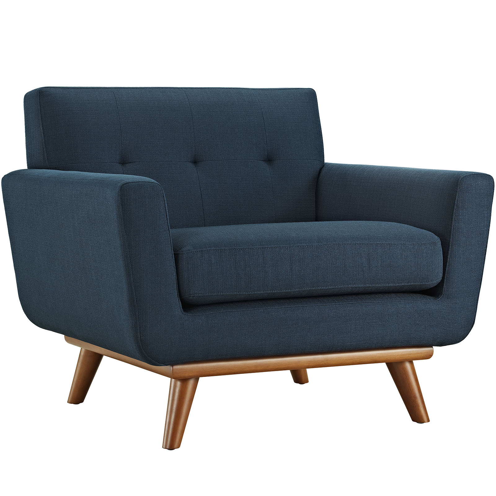 Modway Engage Upholstered Fabric Armchair in Azure