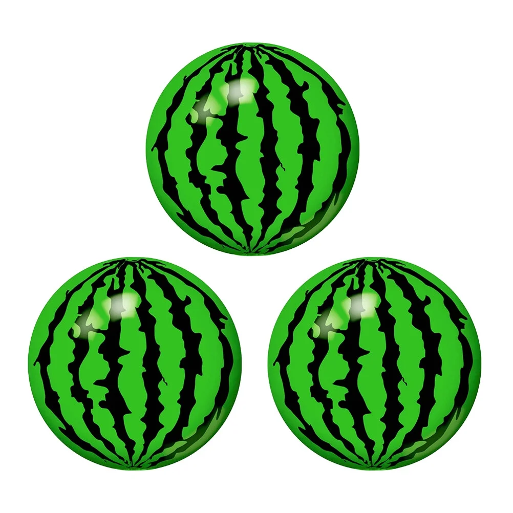 Etereauty 3pcs Inflatable Watermelon Toy Ball Summer Funny Beach Ball Pool Ball Party Favor for Kids Children (Random Style)