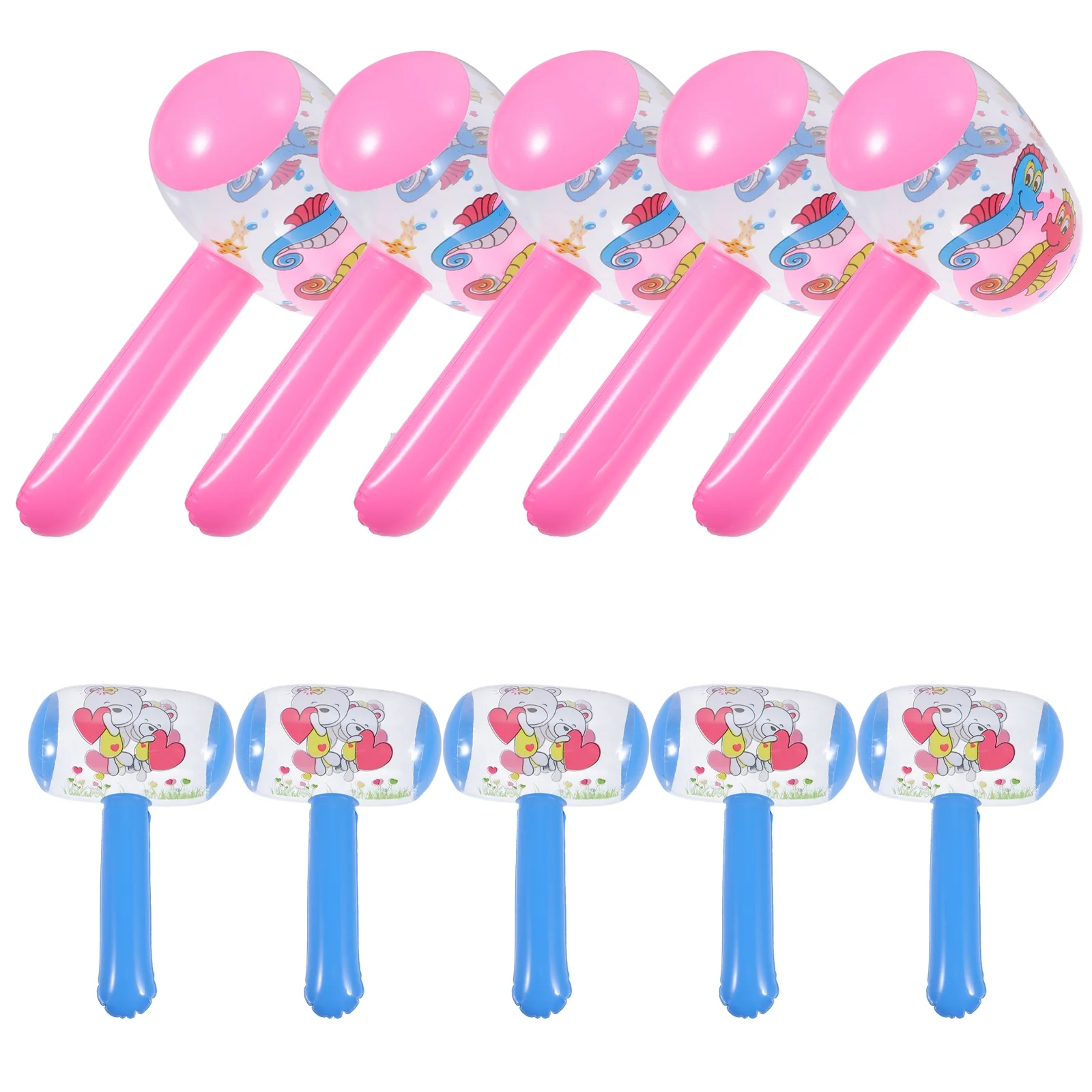 24 pcs  Cartoon Inflatable Hammer with Bell Fun Toys Kids Birthday Party Decorations