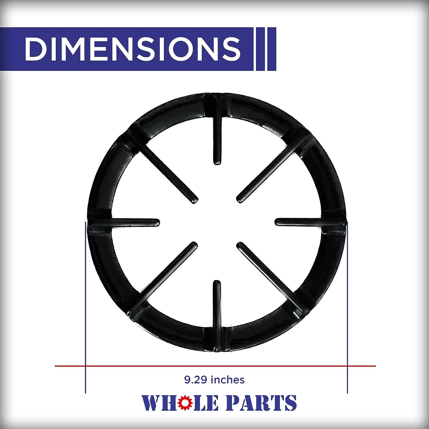 Whole Parts Range Burner Grate Part# WB31T10006- Replacement & Compatible with Some Kenmore and GE Ranges or Ovens