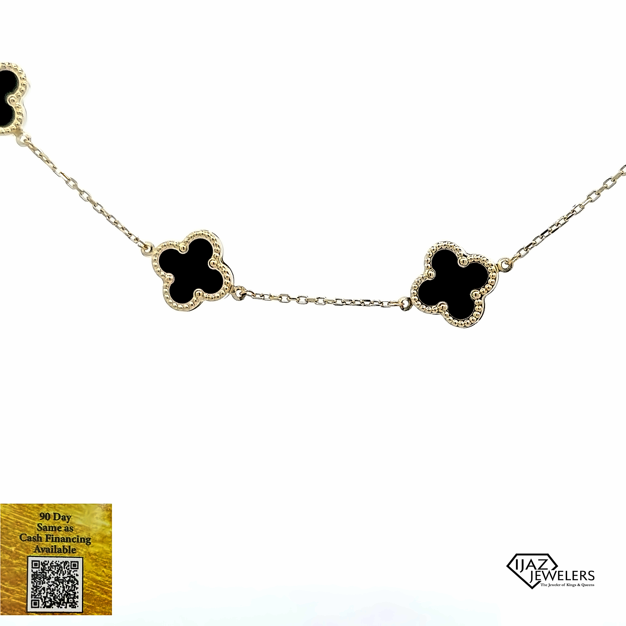 10K Gold Black Onyx VC Inspired Necklace