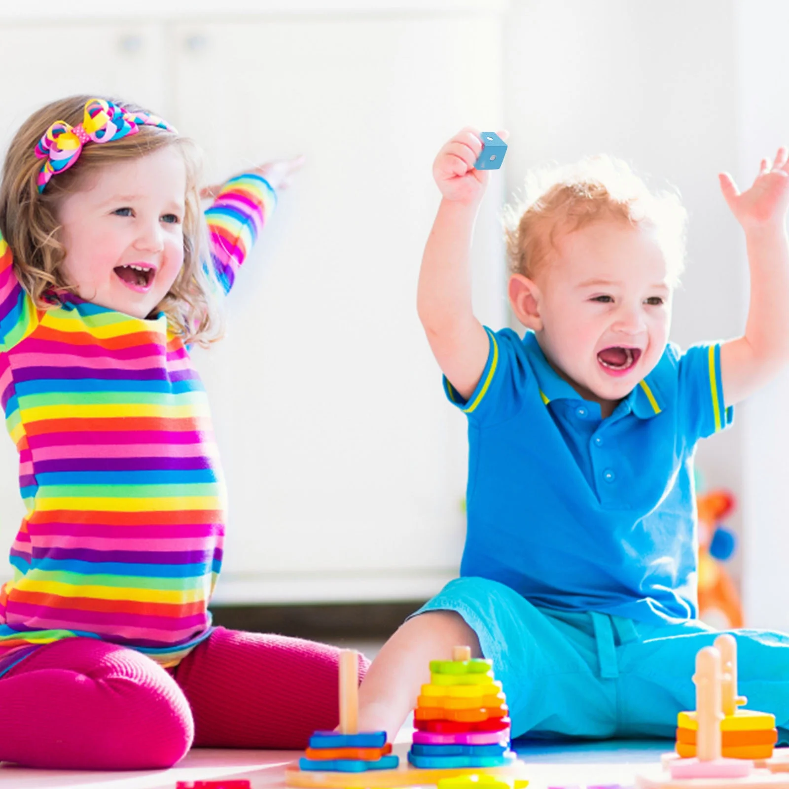 20 Pcs Wood Magnetic Building Toys Kids Creative Cube Force Student Parent-child