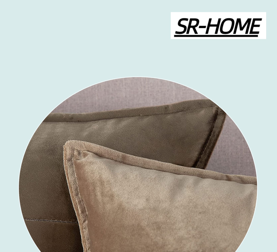 Set of 2 Super Soft Velvet Decorative Throw Pillow CoversSquare with Fringe Luxury Style Cushion Case European Pillow Shell for Sofa Bedroom