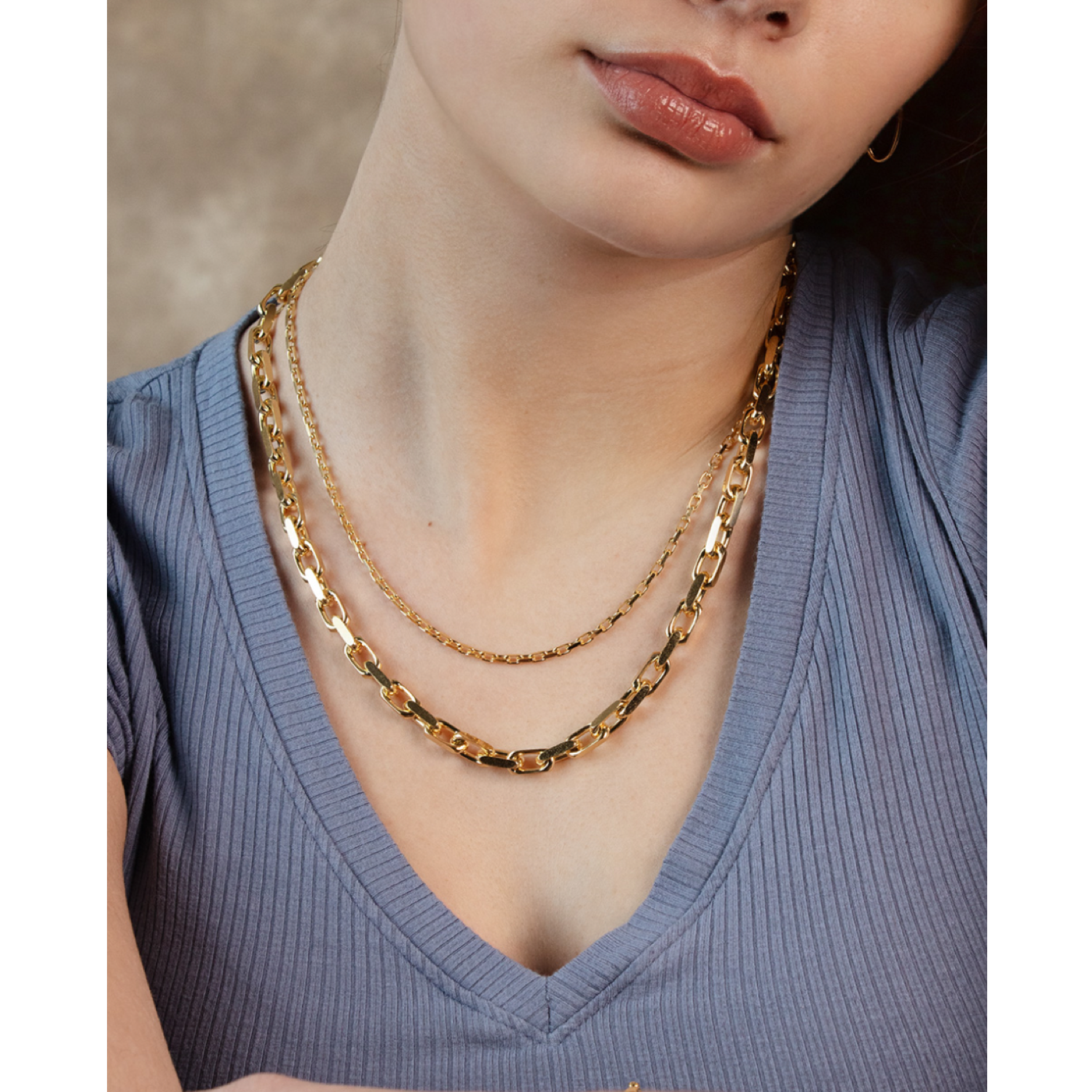 Solid 14K Yellow Gold 2.5mm Luxe Cable Chain Necklace 18