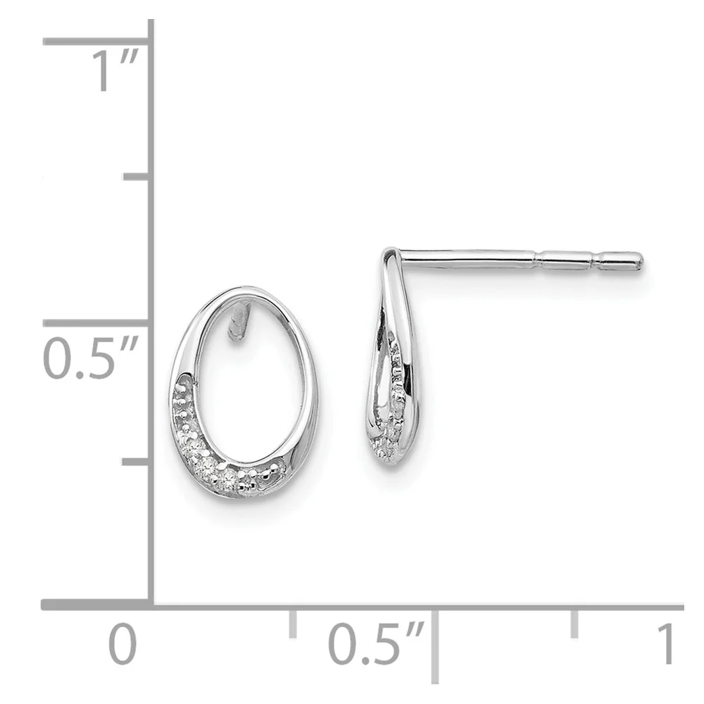 SS .02 ct Diamond Post Earrings