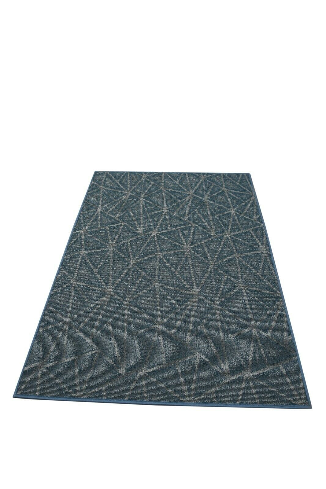 Furnish My Place Modern Indoor/Outdoor Commercial Solid Color Rug - Blue, 8' Octagon, Pet and Kids Friendly Rug. Made in USA, Area Rugs Great for Kids, Pets, Event, Wedding