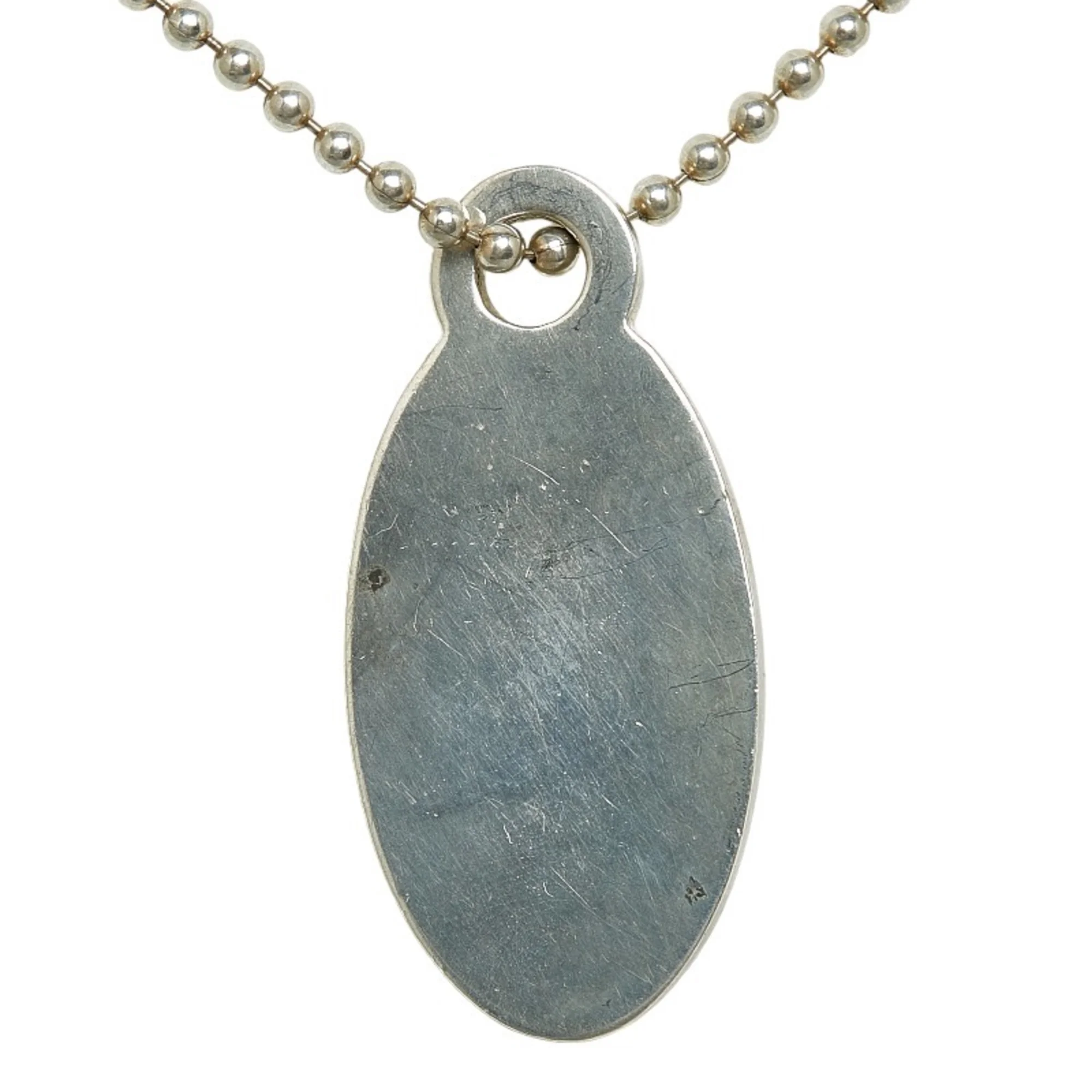 Pre-Owned Tiffany Oval Tag Necklace SV925 Silver Women's TIFFANY&Co. (Good)