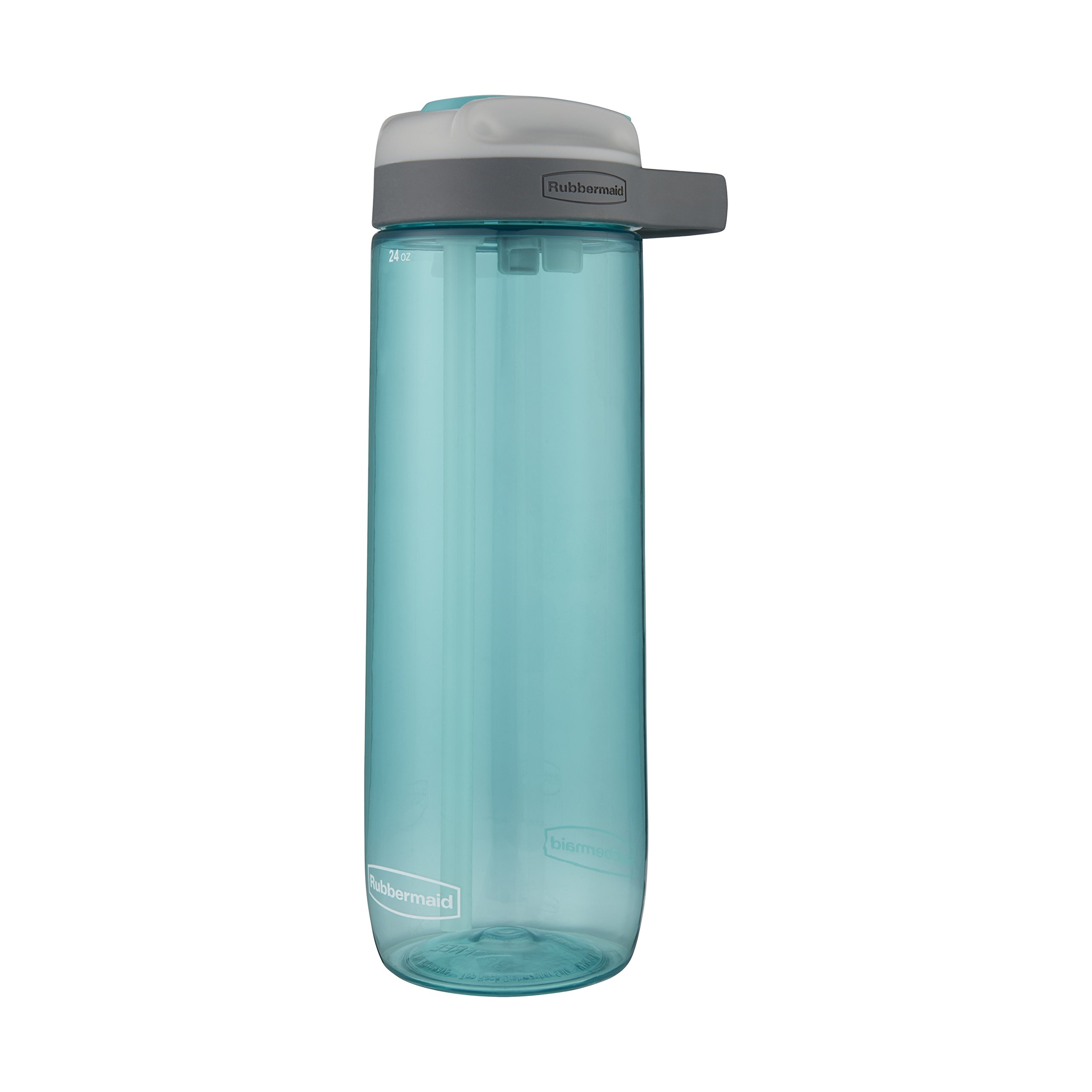 Rubbermaid 24 Ounce Aqua BPA Free Plastic Water Bottle