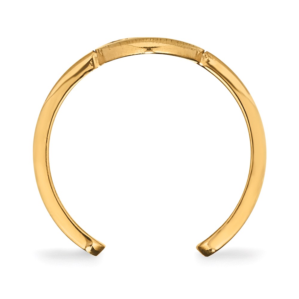 Sterling Silver Gold-plated NHL LogoArt Boston Bruins Toe Ring Q-GP026BRI