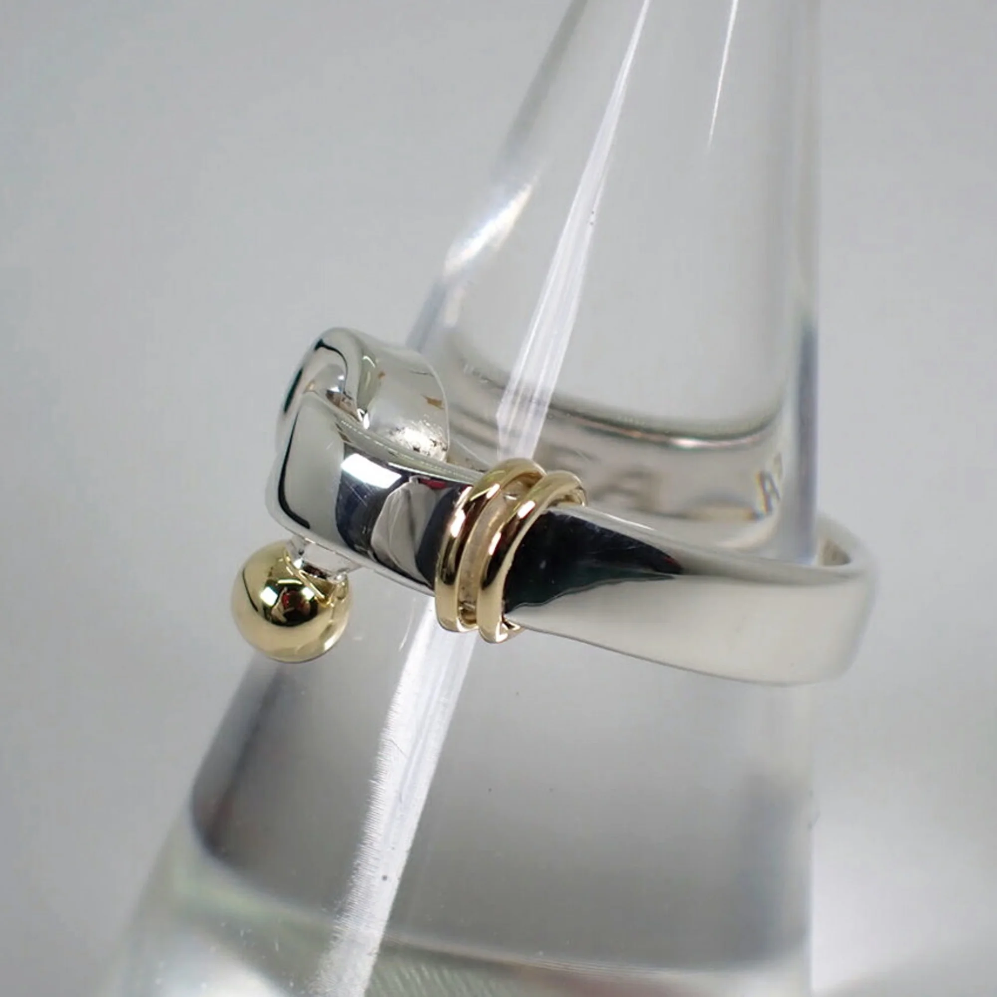 Pre-Owned TIFFANY 925 750 hook & eye combination ring size 12.5 (Good)