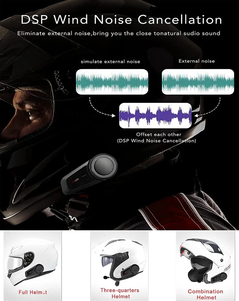 Motorcycle Helmet to Helmet Bluetooth Intercom Headset