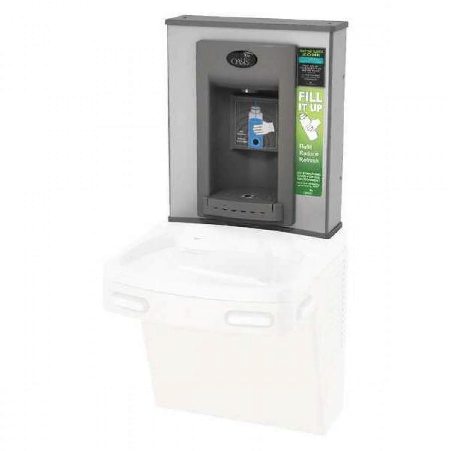 Oasis Electronic Hands-Free Bottle Filler Retro Fit, 16 1/2 dia., Gray -OAS504791