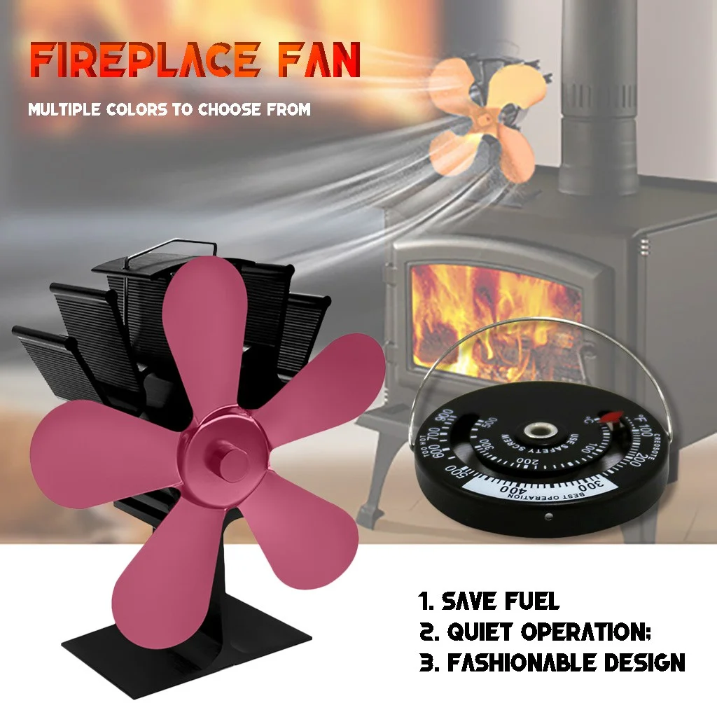 Randolph Fireplace Fan For Wood Stove,5 Blades, Environmentally Friendly And Efficient