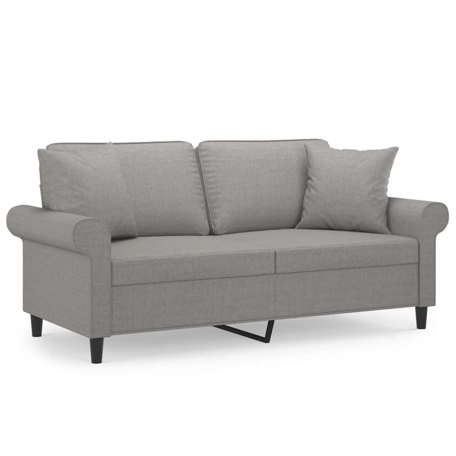 Tomshoo 2-Seater Sofa with Pillows&Cushions Gray 55.1