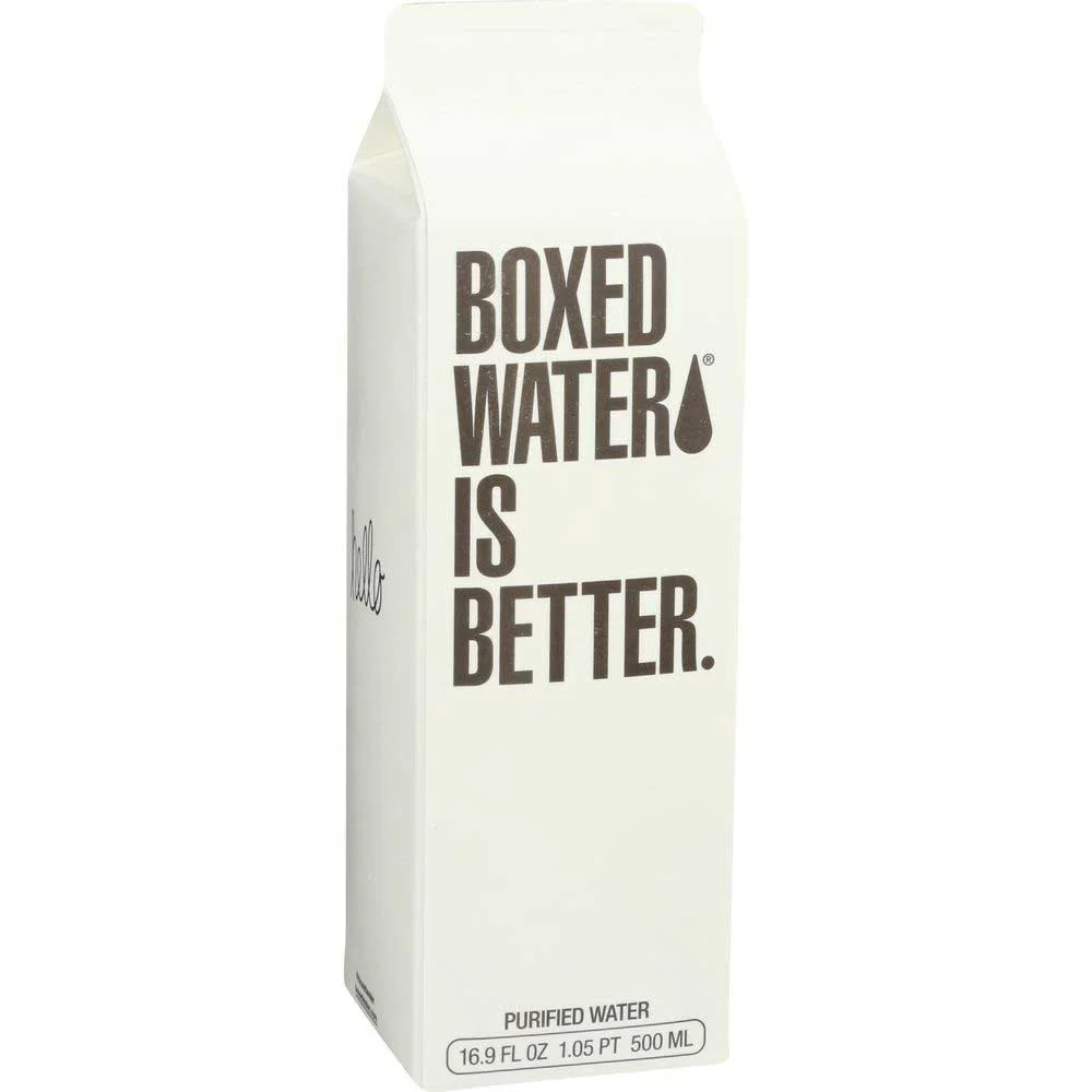 Boxed Water Is Better Purified Drinking Water, 16.9 Fluid Ounce -- 24 per Case.
