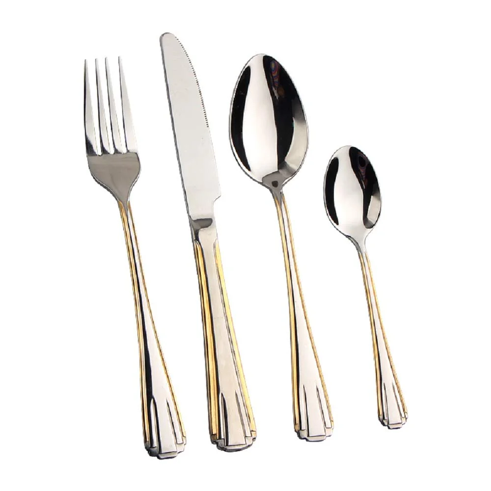 72-Piece Venezia Collection Gold Flatware Serving Set - Set for 12