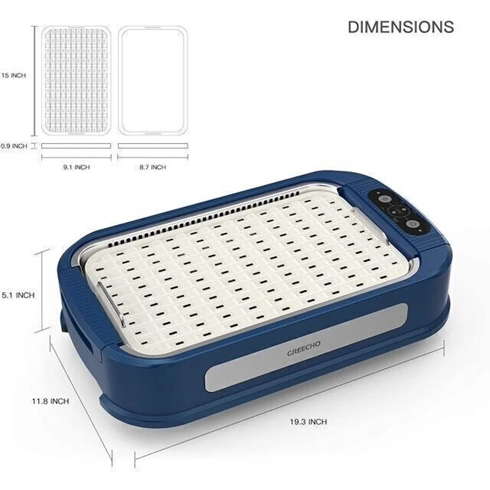 New 1500W Electric Smokeless Indoor Grill Portable Non-Smoke Healthy Home USA