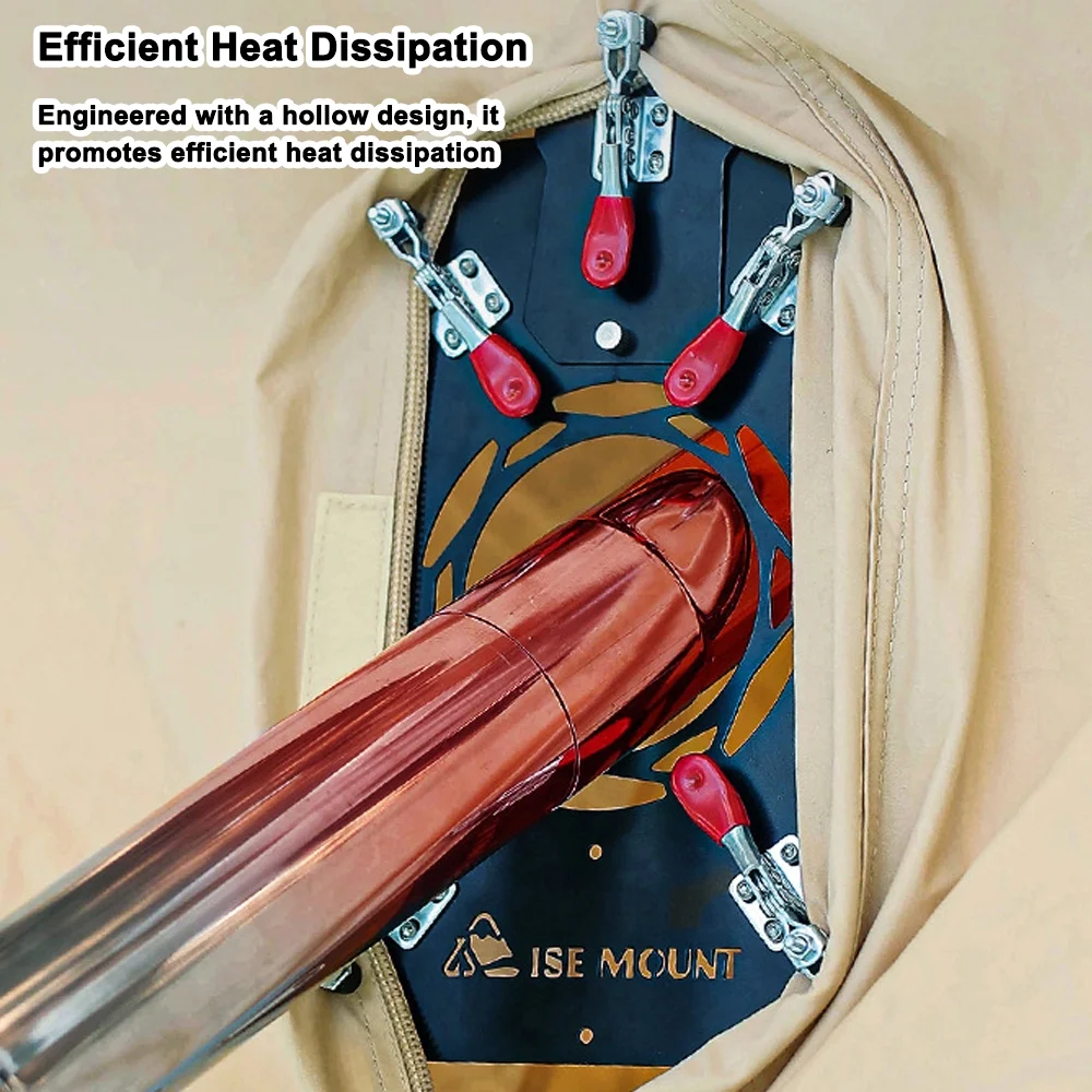 ISE MOUNT Anti Scald Plate for Chimneys Tent Chimney Protection, Clip on Stove Jack Camping Tent Guard