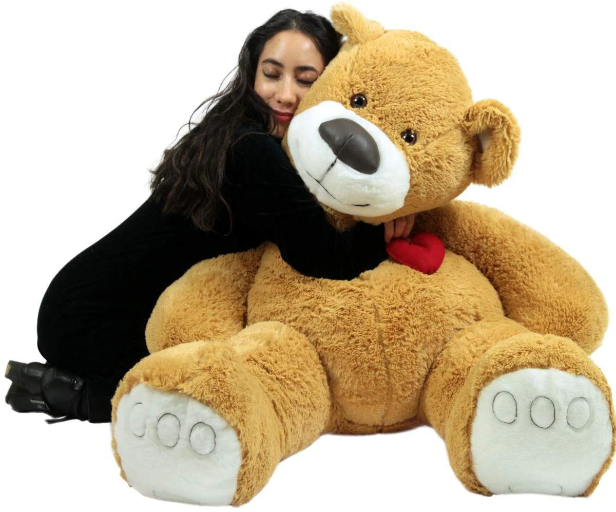Giant Teddy Bear 57 Inch Soft Huge Plush Animal, Heart on Chest to Express Love