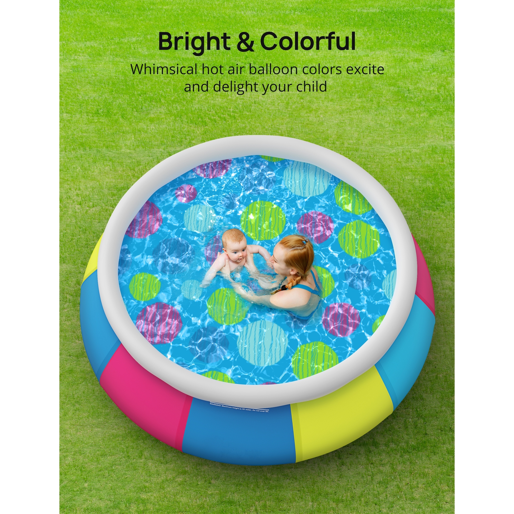 Ground Pool Easy Set, Blow Up Pool Kiddie Pool Inflatable Top Ring Swimming Pools