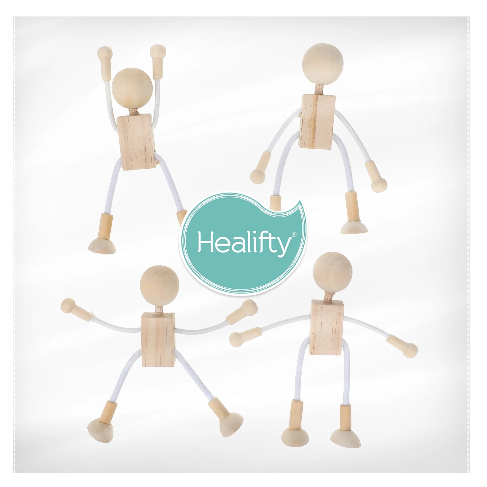 4 Pcs Unfinished Wooden Dolls Children’s Toys Baby for Kids Educational Craft Toddler