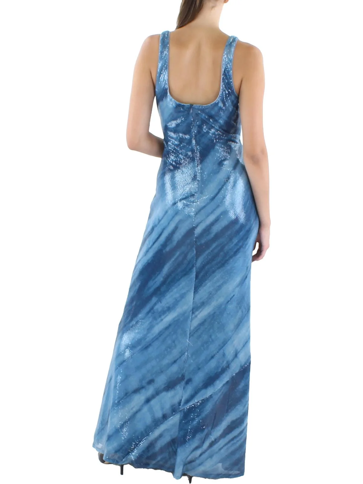 Lauren Ralph Lauren Womens Sequined Maxi Evening Dress