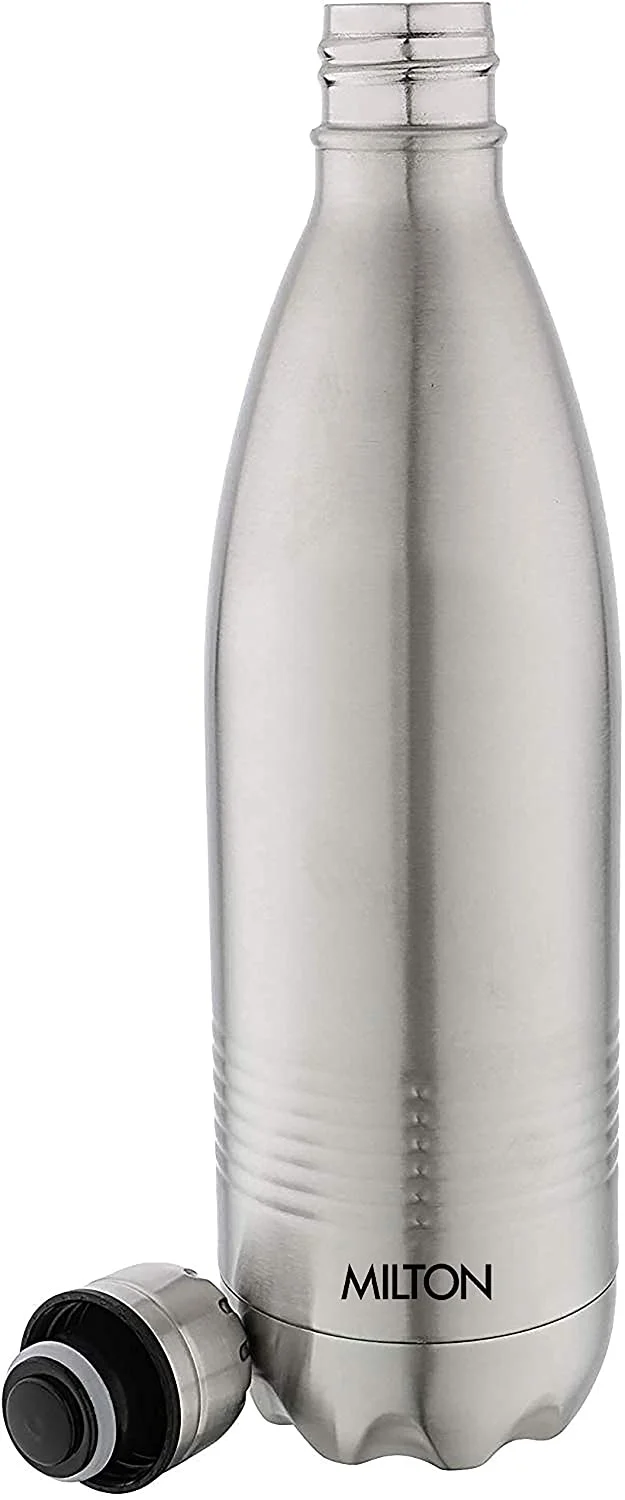Milton Insulated Steel Bottles Thermosteel Duo 750 Dlx/ 700 ml, Steel Plain
