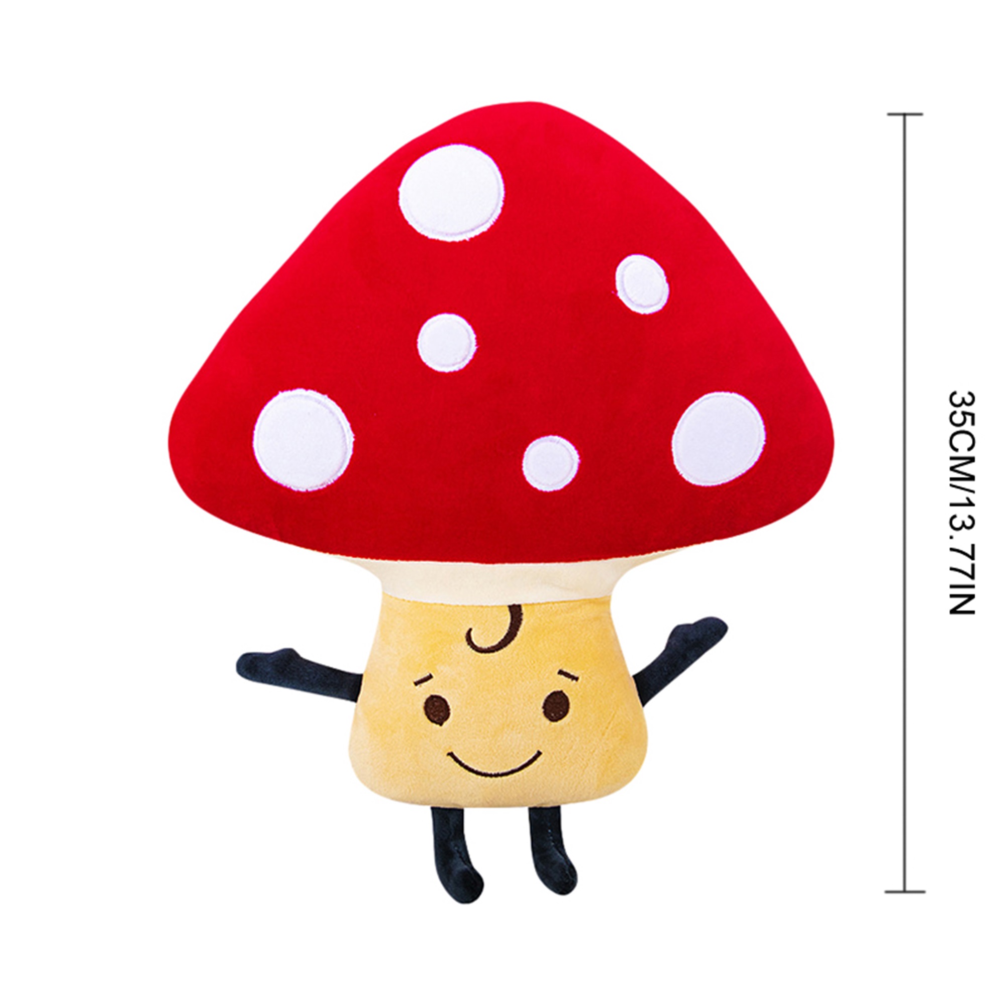 Sprifallbaby Plush Mushroom Throw Pillow Cute Soft Stuffed Dolls Toys for Home Office Ornaments Kids Toddlers Gift