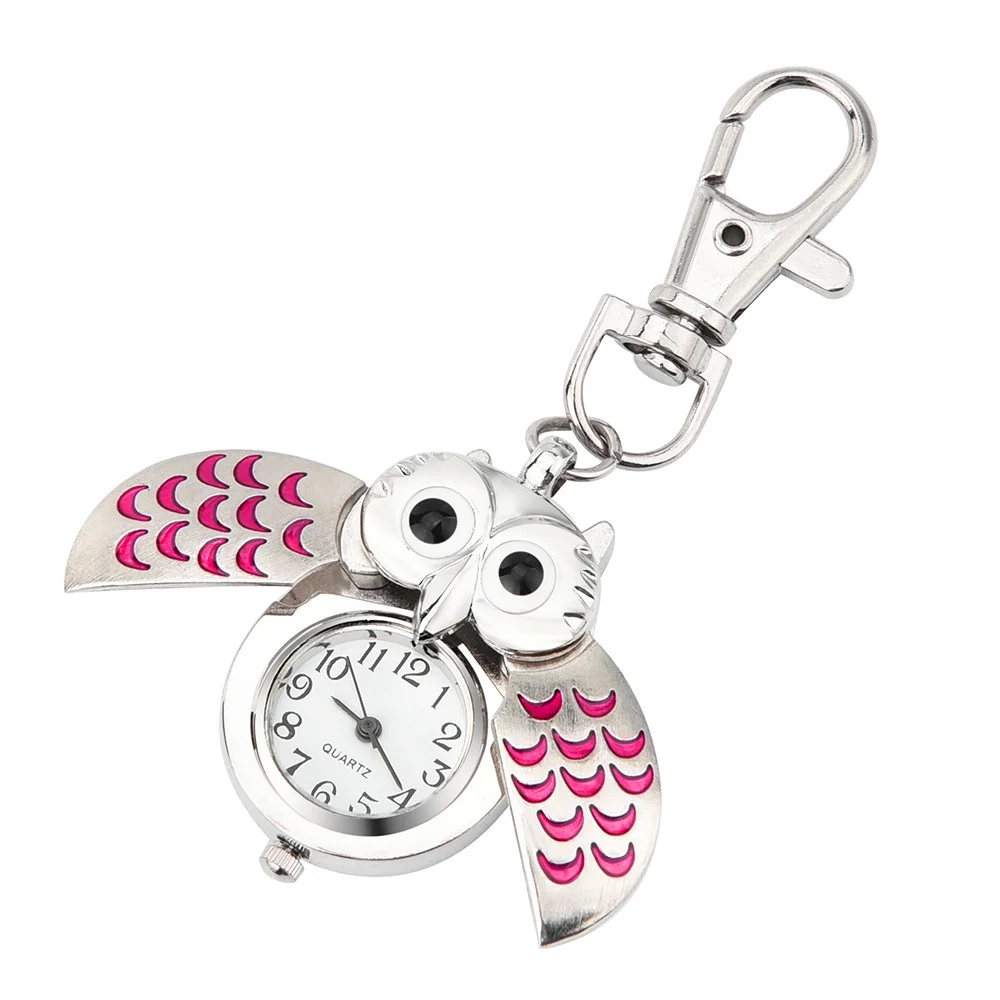 Toyfunny Fashion Gorgeous Owl Watch Clip Pocket Keychain