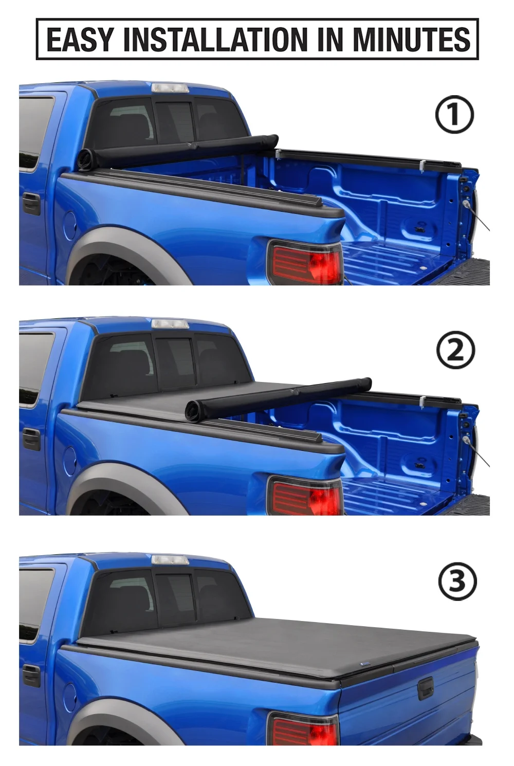 Tyger Auto T1 Soft Roll-up Truck Bed Tonneau Cover Compatible with 2020-2022 Jeep Gladiator JT | TG-BC1J9060 | Vinyl